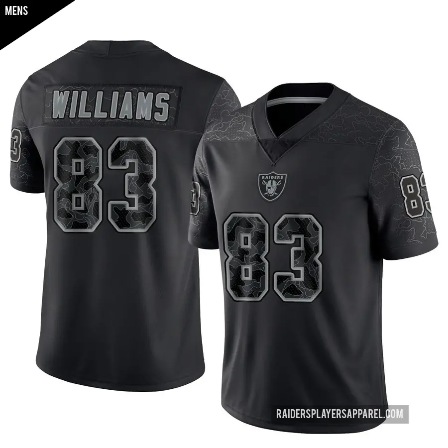 Men's Las Vegas Raiders ＃83 Seth Williams Black Limited Reflective Jersey