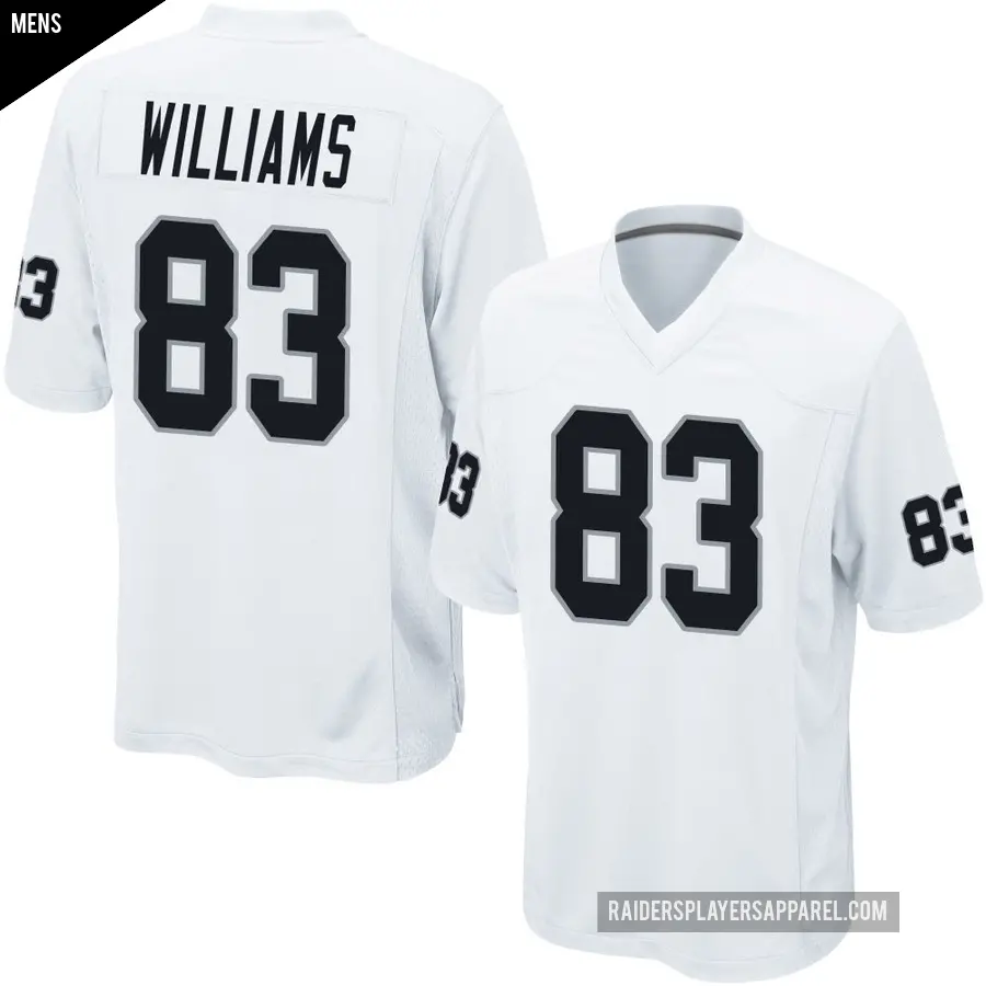 Men's Las Vegas Raiders ＃83 Seth Williams White Game Jersey