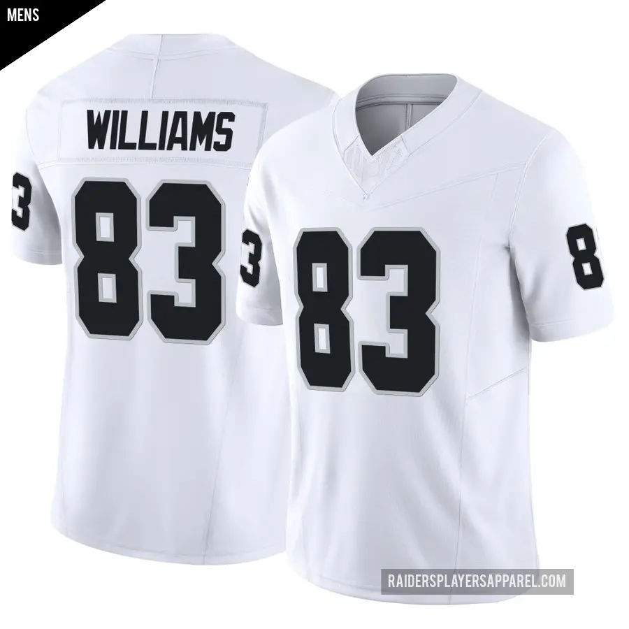 Men's Las Vegas Raiders ＃83 Seth Williams White Limited Vapor F.U.S.E. Jersey