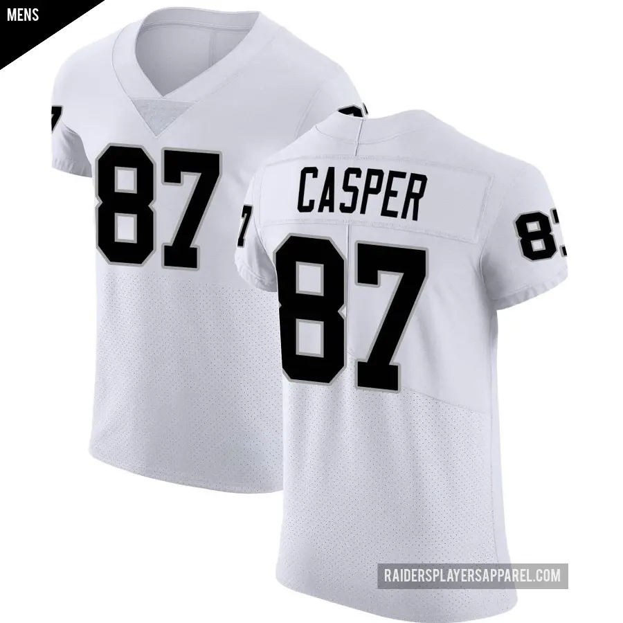 Men's Las Vegas Raiders ＃87 Dave Casper White Elite Vapor Untouchable Jersey
