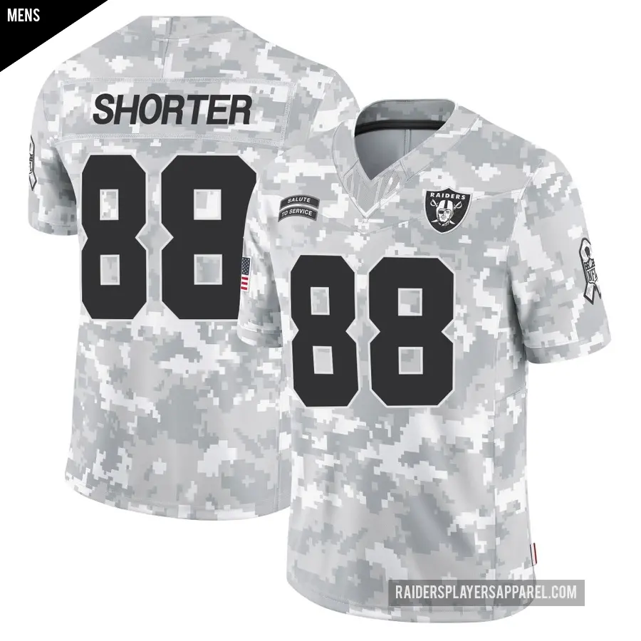 Men's Las Vegas Raiders ＃88 Justin Shorter Arctic Camo Limited 2024 Salute to Service Jersey
