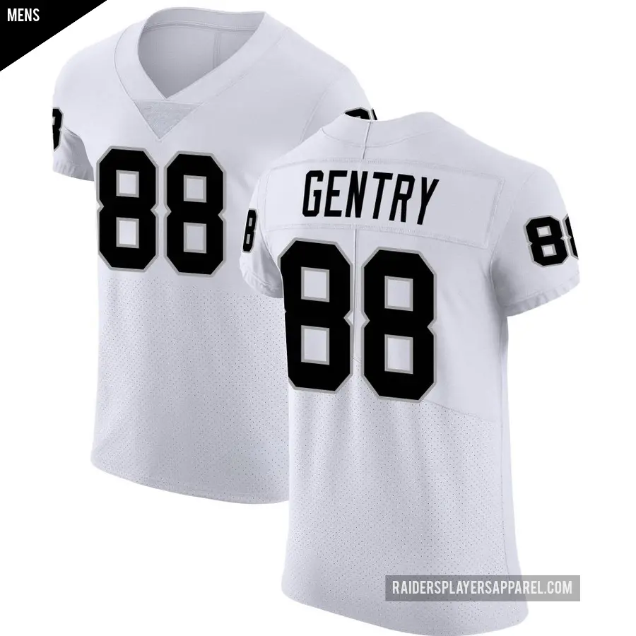 Men's Las Vegas Raiders ＃88 Zach Gentry White Elite Vapor Untouchable Jersey