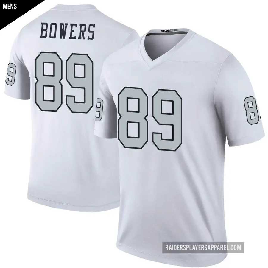 Men's Las Vegas Raiders ＃89 Brock Bowers White Legend Color Rush Jersey