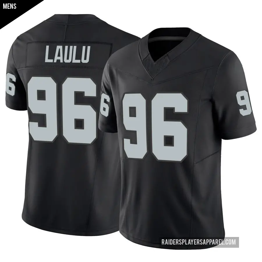 Men's Las Vegas Raiders ＃96 Jonah Laulu Black Limited Vapor F.U.S.E. Jersey