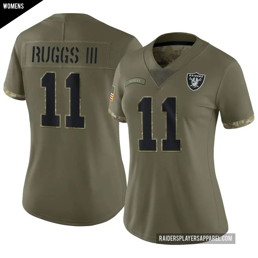 Women's Las Vegas Raiders ＃11 Henry Ruggs III Olive Limited 2022 Salute To Service Jersey