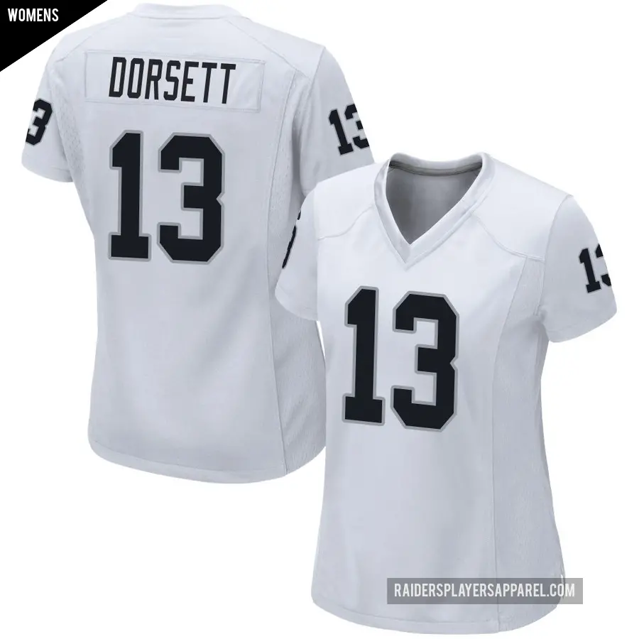 Women's Las Vegas Raiders ＃13 Phillip Dorsett White Game Jersey