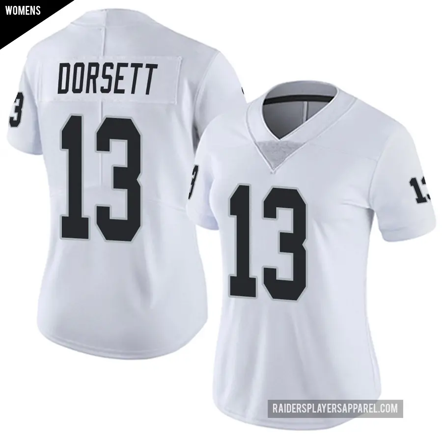 Women's Las Vegas Raiders ＃13 Phillip Dorsett White Limited Vapor Untouchable Jersey