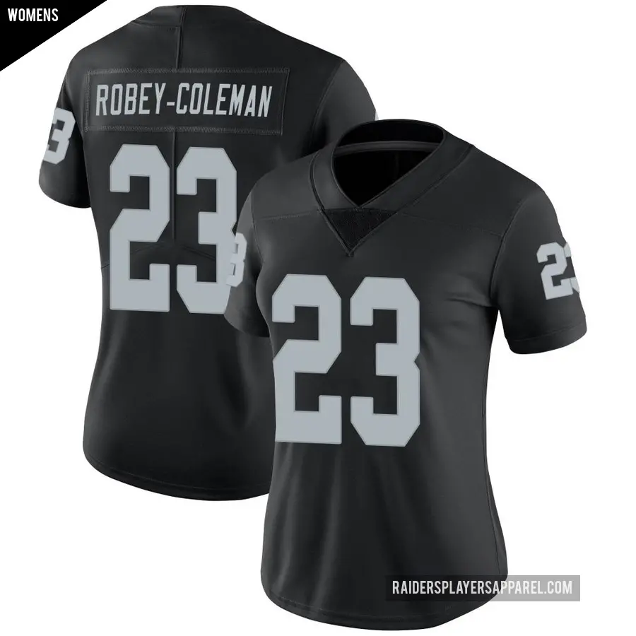 Women's Las Vegas Raiders ＃23 Nickell Robey-Coleman Black Limited Team Color Vapor Untouchable Jersey