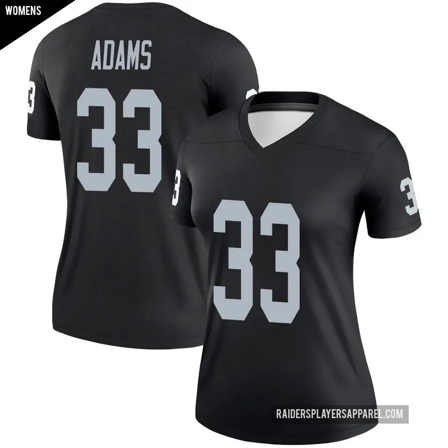 Women's Las Vegas Raiders ＃33 Jamal Adams Black Legend Jersey