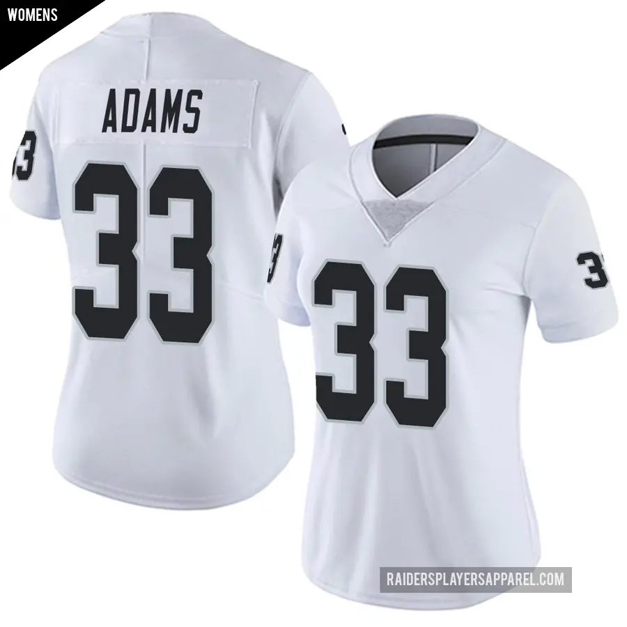 Women's Las Vegas Raiders ＃33 Jamal Adams White Limited Vapor Untouchable Jersey