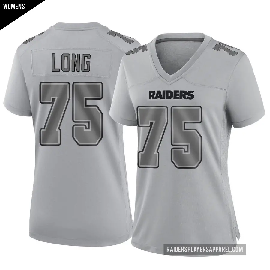 Women's Las Vegas Raiders ＃75 Howie Long Gray Game Atmosphere Fashion Jersey