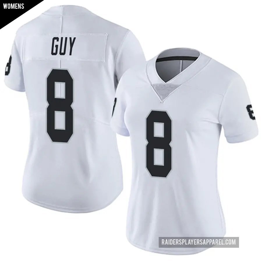 Women's Las Vegas Raiders ＃8 Wilson Ray Guy White Limited Vapor Untouchable Jersey