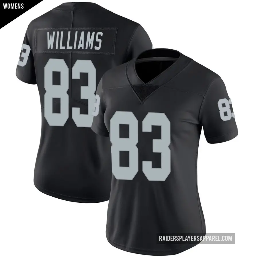 Women's Las Vegas Raiders ＃83 Seth Williams Black Limited Team Color Vapor Untouchable Jersey