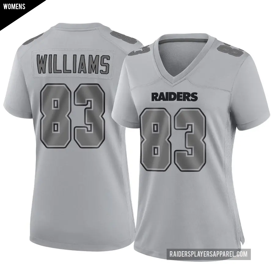 Women's Las Vegas Raiders ＃83 Seth Williams Gray Game Atmosphere Fashion Jersey