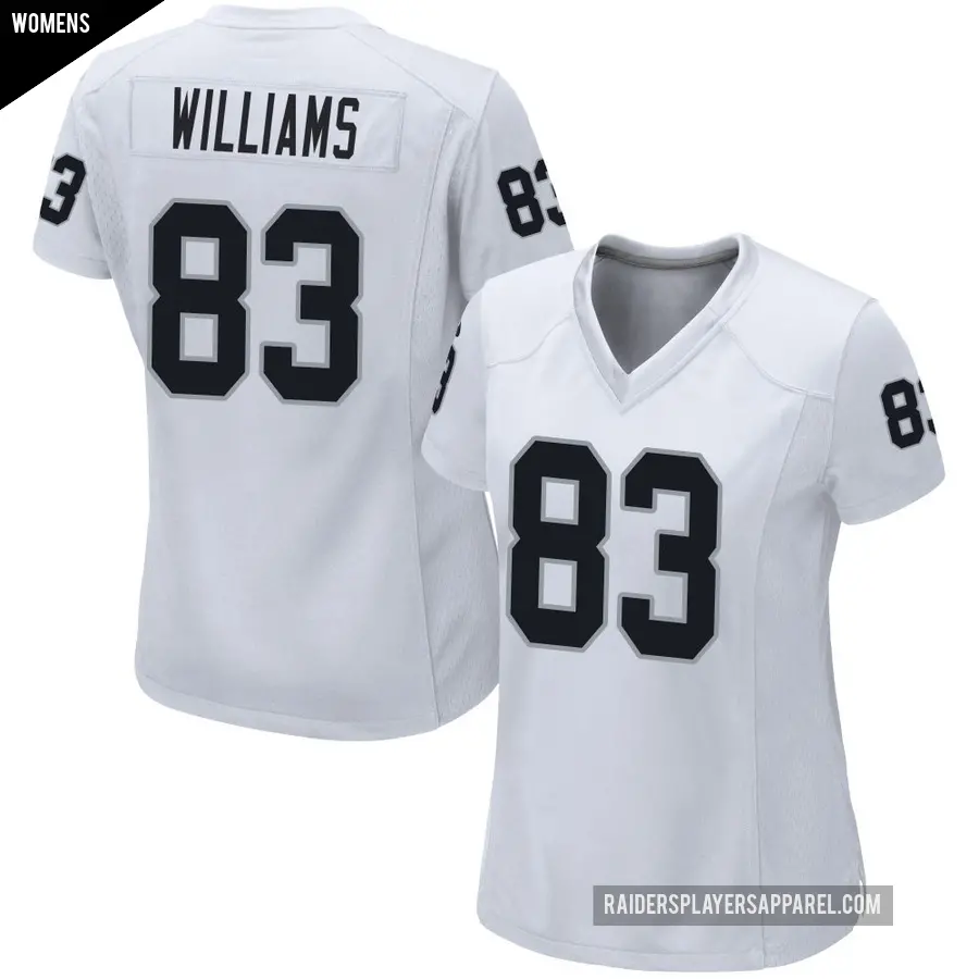 Women's Las Vegas Raiders ＃83 Seth Williams White Game Jersey