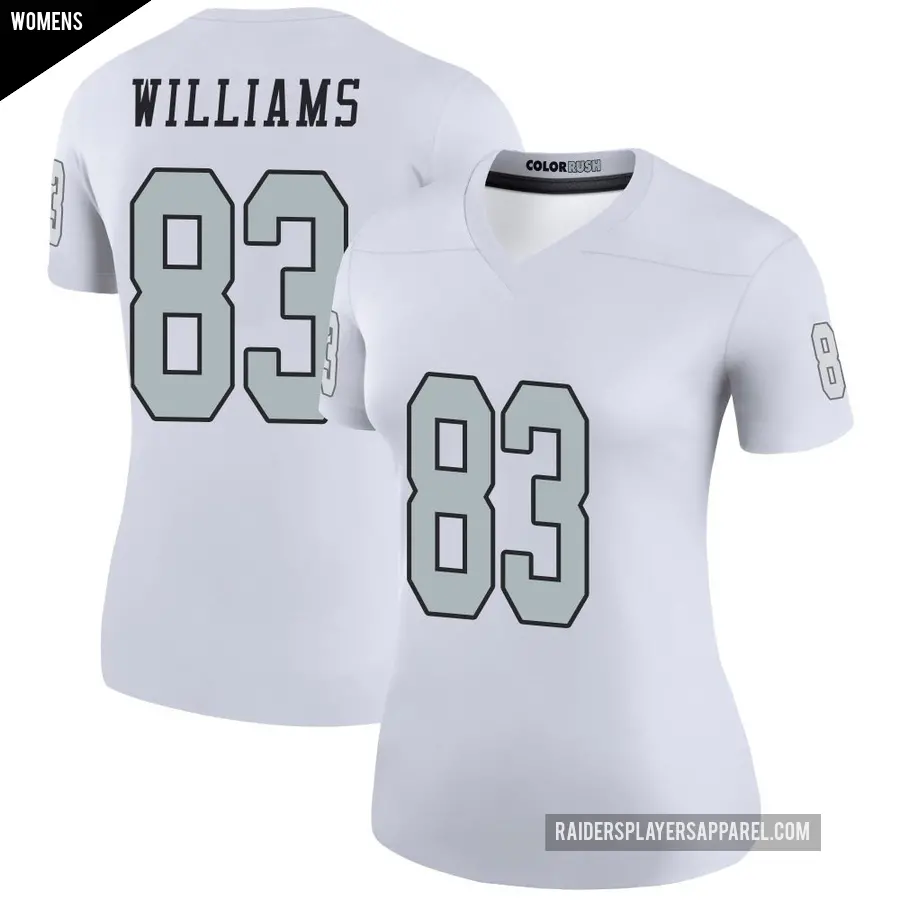 Women's Las Vegas Raiders ＃83 Seth Williams White Legend Color Rush Jersey