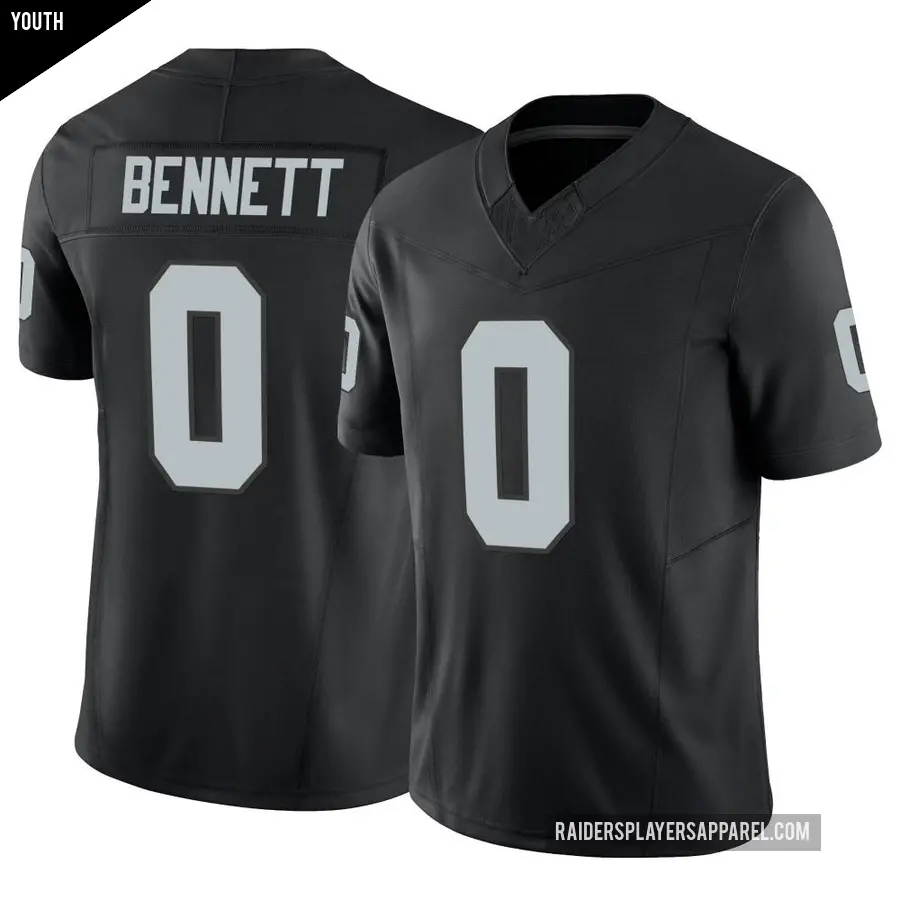 Youth Las Vegas Raiders ＃0 Jakorian Bennett Black Limited Vapor F.U.S.E. Jersey