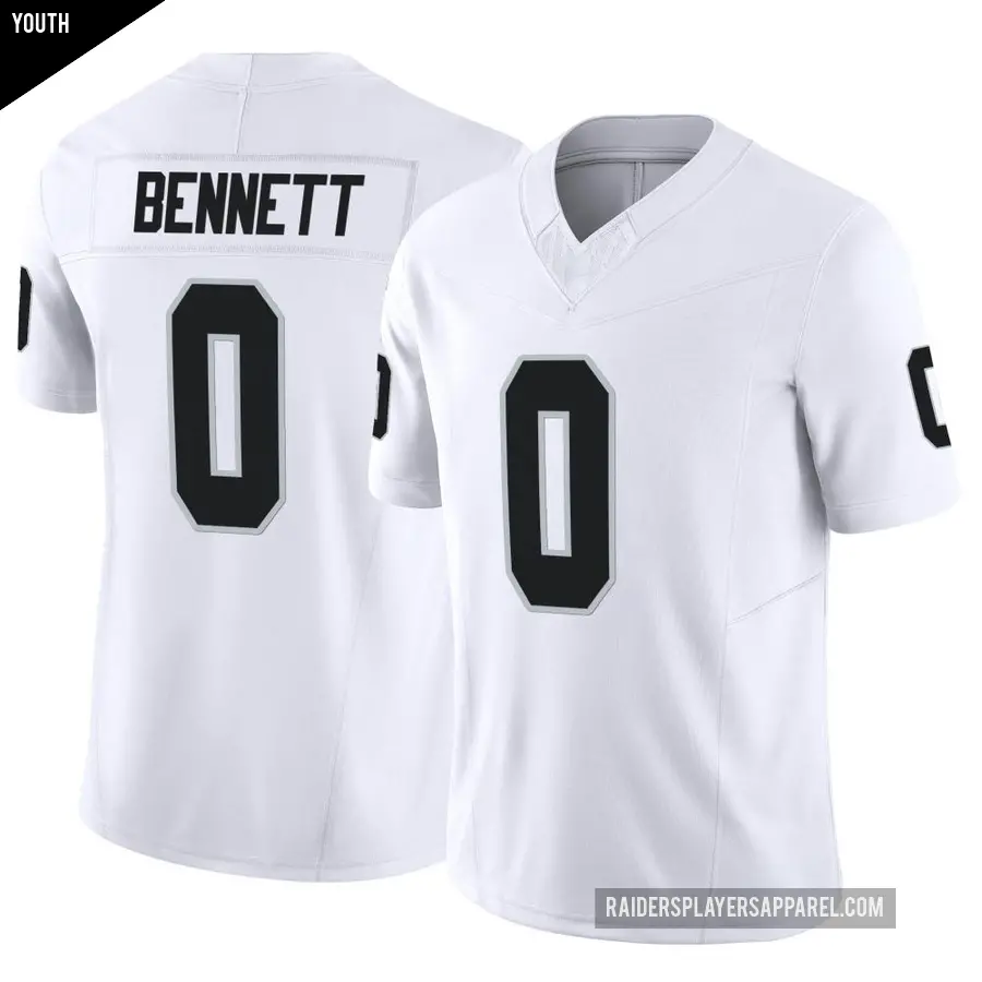 Youth Las Vegas Raiders ＃0 Jakorian Bennett White Limited Vapor F.U.S.E. Jersey