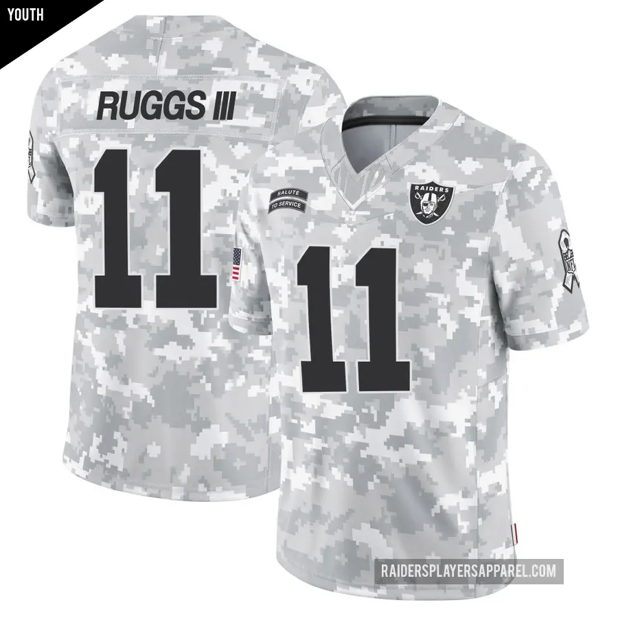 Youth Las Vegas Raiders ＃11 Henry Ruggs III Arctic Camo Limited 2024 Salute to Service Jersey