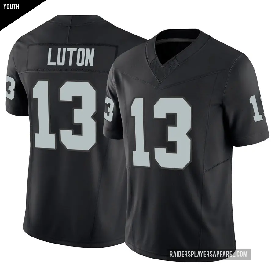 Youth Las Vegas Raiders ＃13 Jake Luton Black Limited Vapor F.U.S.E. Jersey