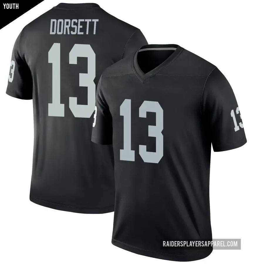Youth Las Vegas Raiders ＃13 Phillip Dorsett Black Legend Jersey