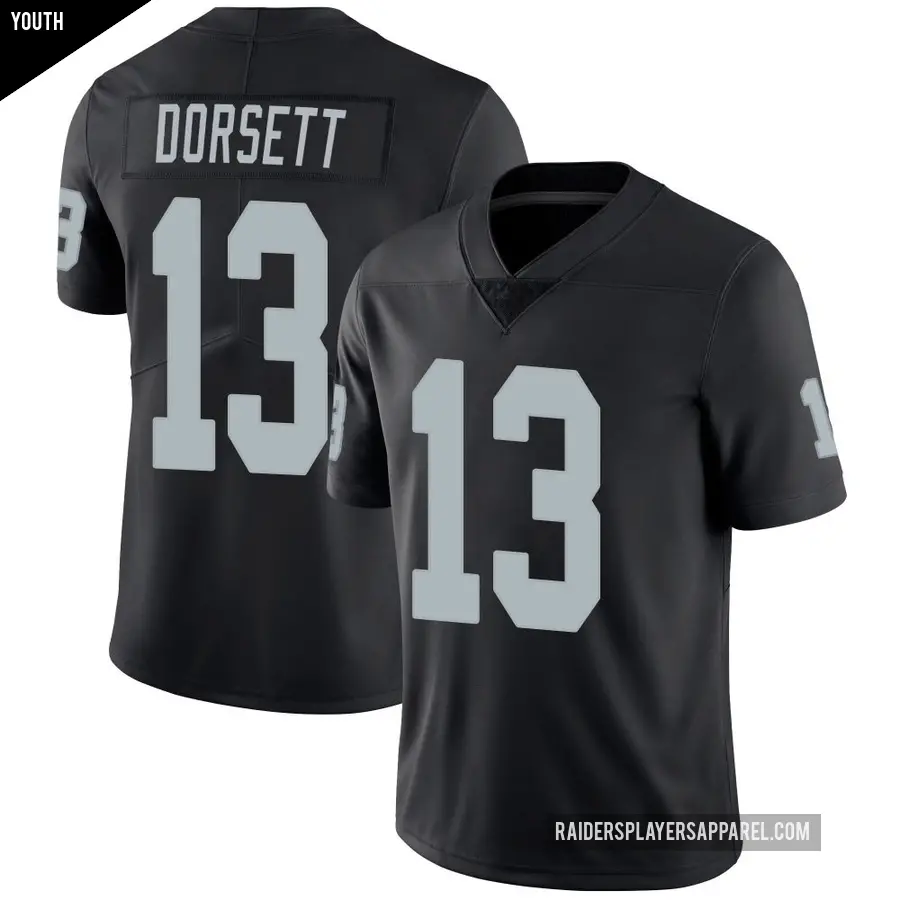 Youth Las Vegas Raiders ＃13 Phillip Dorsett Black Limited Team Color Vapor Untouchable Jersey