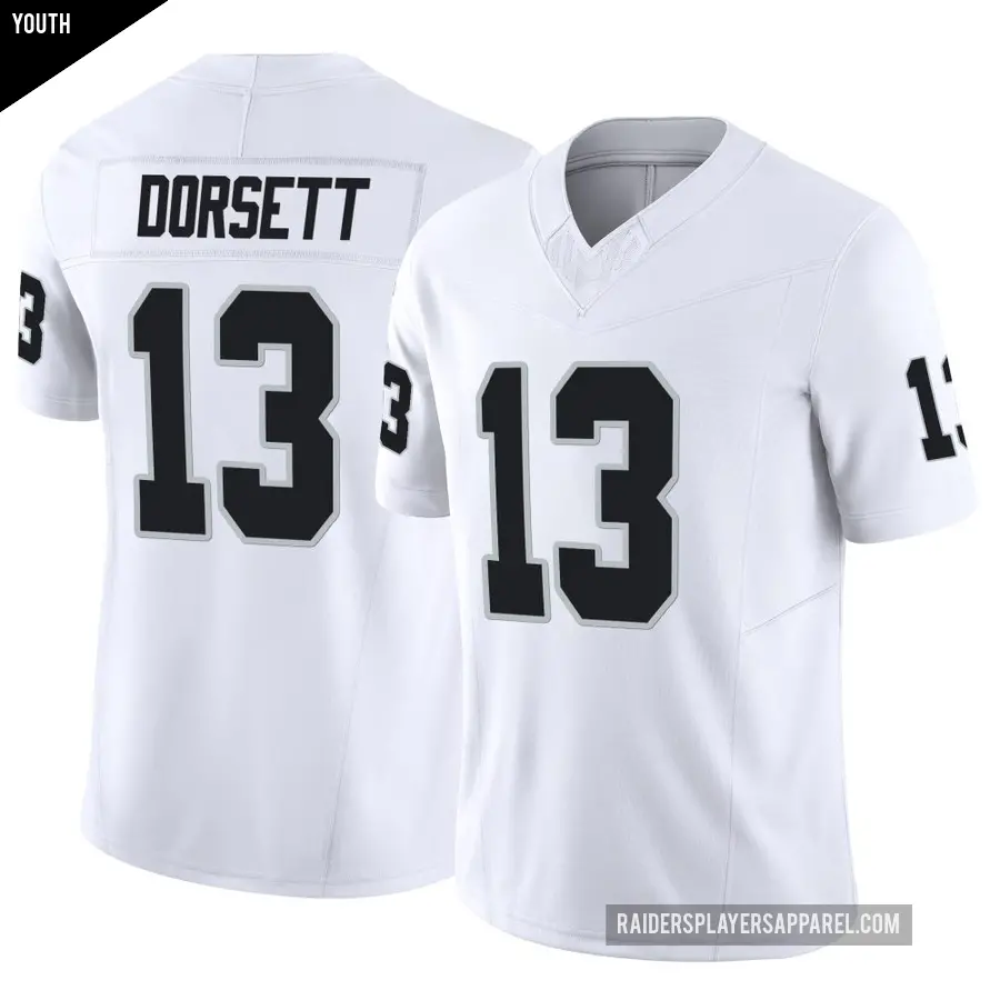 Youth Las Vegas Raiders ＃13 Phillip Dorsett White Limited Vapor F.U.S.E. Jersey