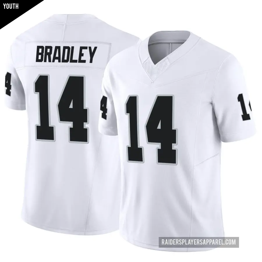 Youth Las Vegas Raiders ＃14 Carter Bradley White Limited Vapor F.U.S.E. Jersey