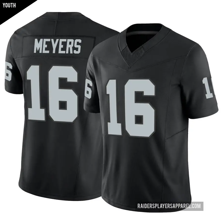 Youth Las Vegas Raiders ＃16 Jakobi Meyers Black Limited Vapor F.U.S.E. Jersey