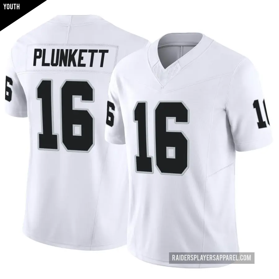 Youth Las Vegas Raiders ＃16 Jim Plunkett White Limited Vapor F.U.S.E. Jersey