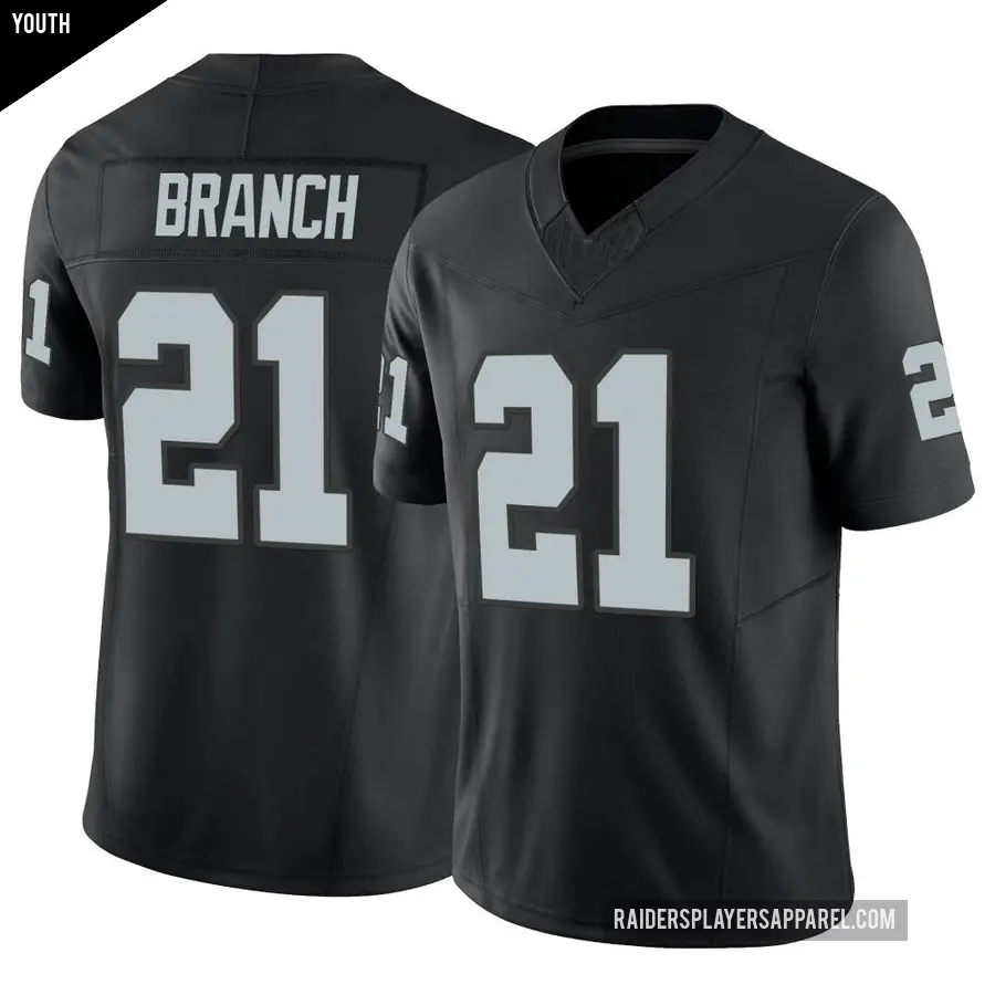 Youth Las Vegas Raiders ＃21 Cliff Branch Black Limited Vapor F.U.S.E. Jersey