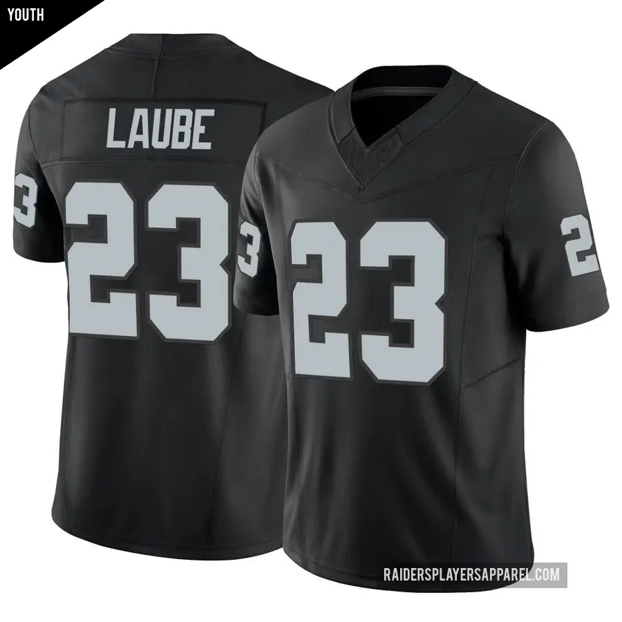 Youth Las Vegas Raiders ＃23 Dylan Laube Black Limited Vapor F.U.S.E. Jersey