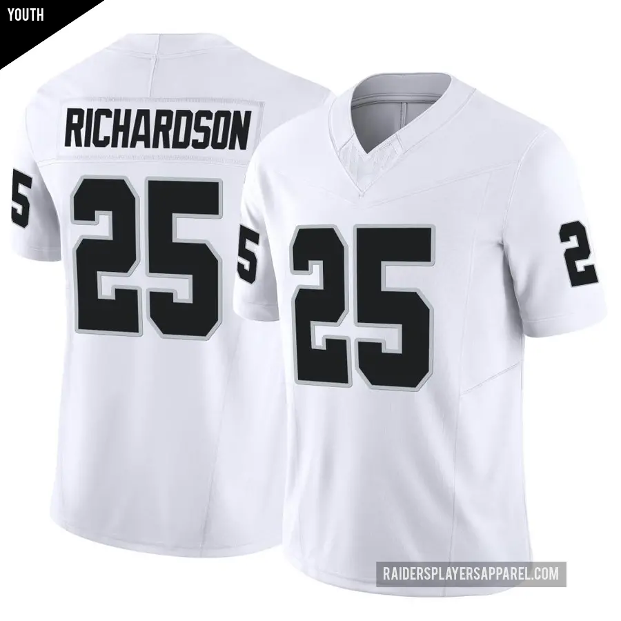 Youth Las Vegas Raiders ＃25 Decamerion Richardson White Limited Vapor F.U.S.E. Jersey