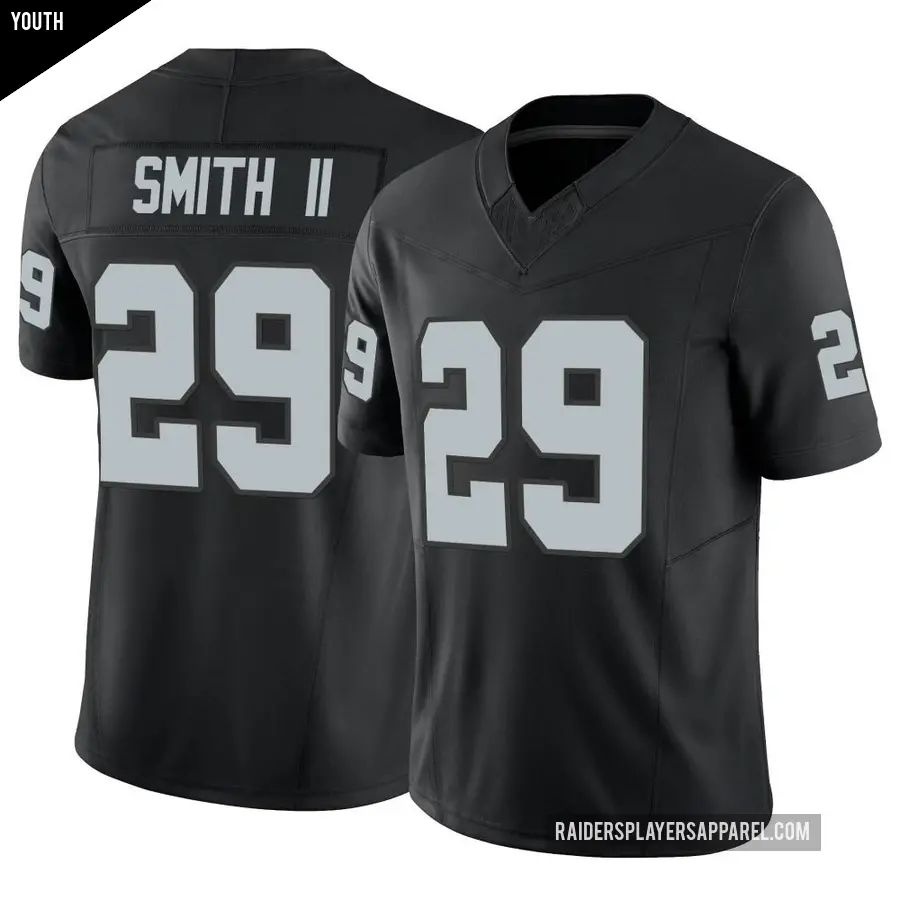Youth Las Vegas Raiders ＃29 Chris Smith II Black Limited Vapor F.U.S.E. Jersey