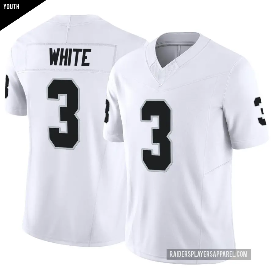 Youth Las Vegas Raiders ＃3 Zamir White White Limited Vapor F.U.S.E. Jersey