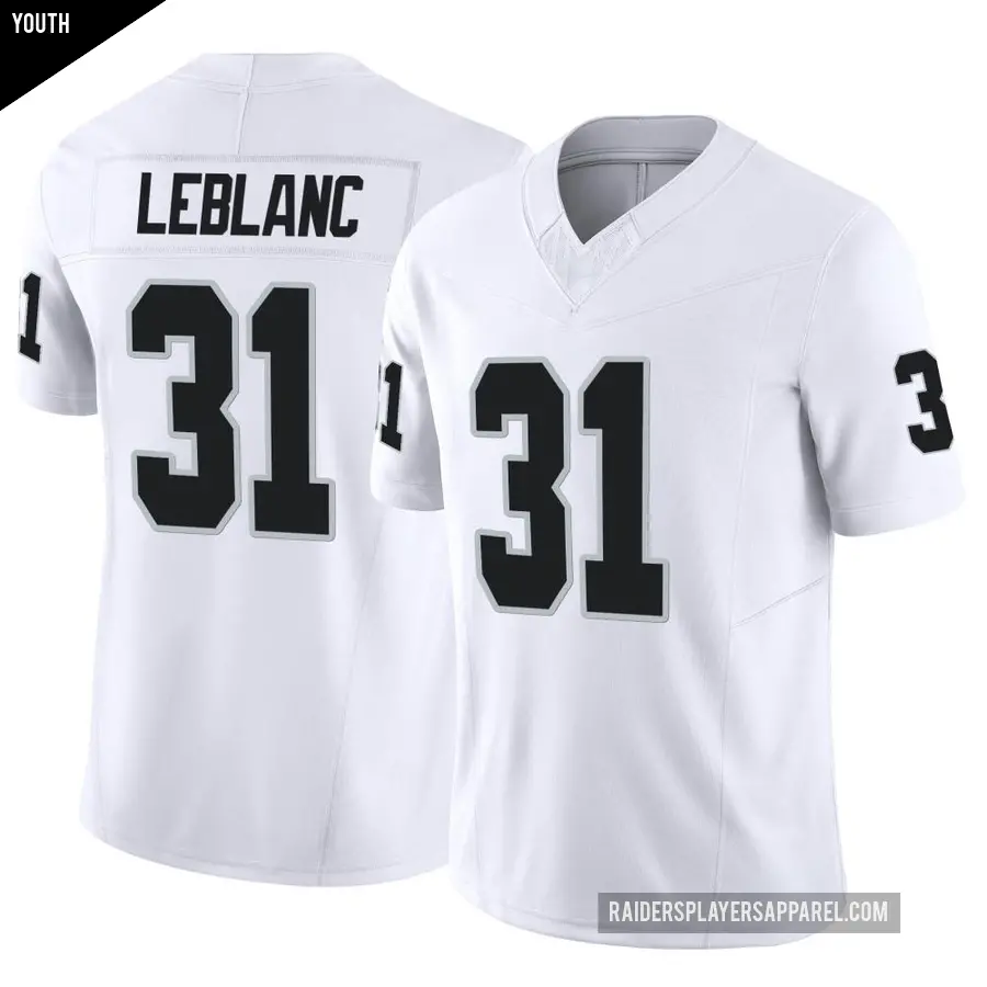 Youth Las Vegas Raiders ＃31 Cre'Von LeBlanc White Limited Vapor F.U.S.E. Jersey