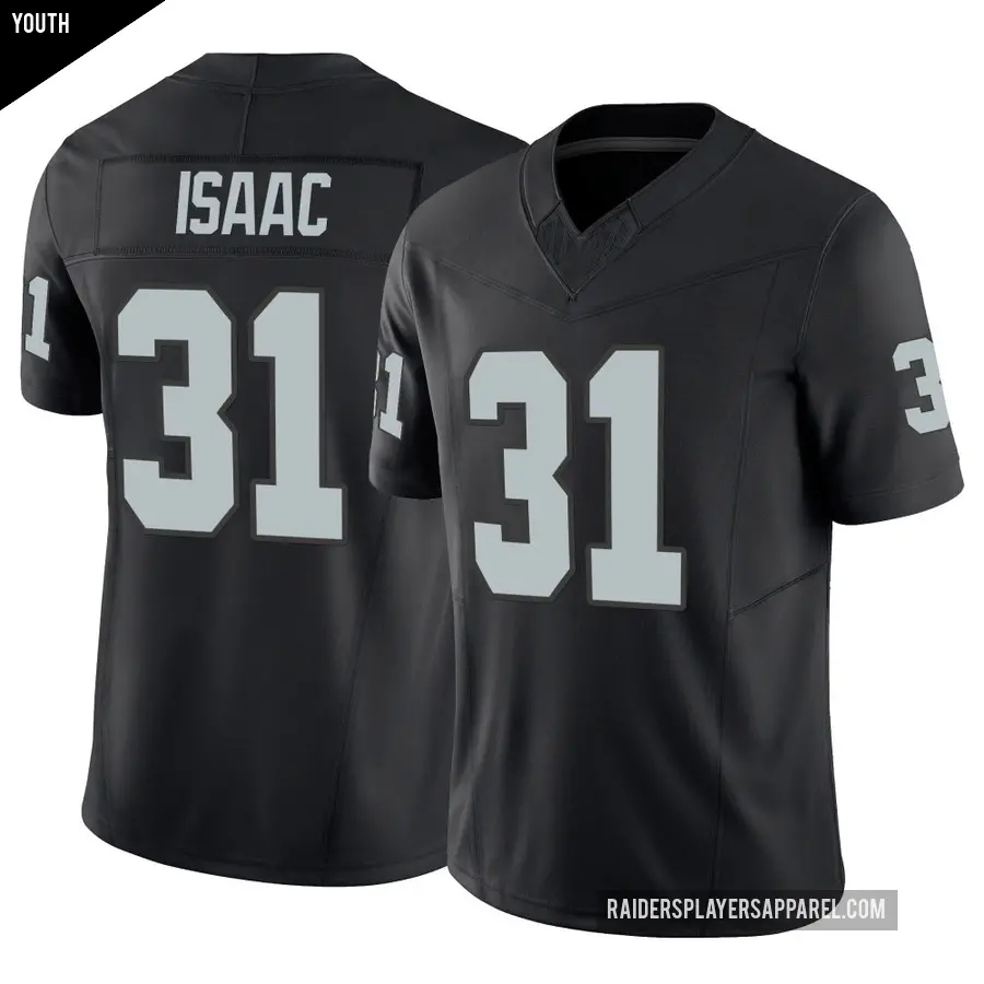 Youth Las Vegas Raiders ＃31 Keenan Isaac Black Limited Vapor F.U.S.E. Jersey