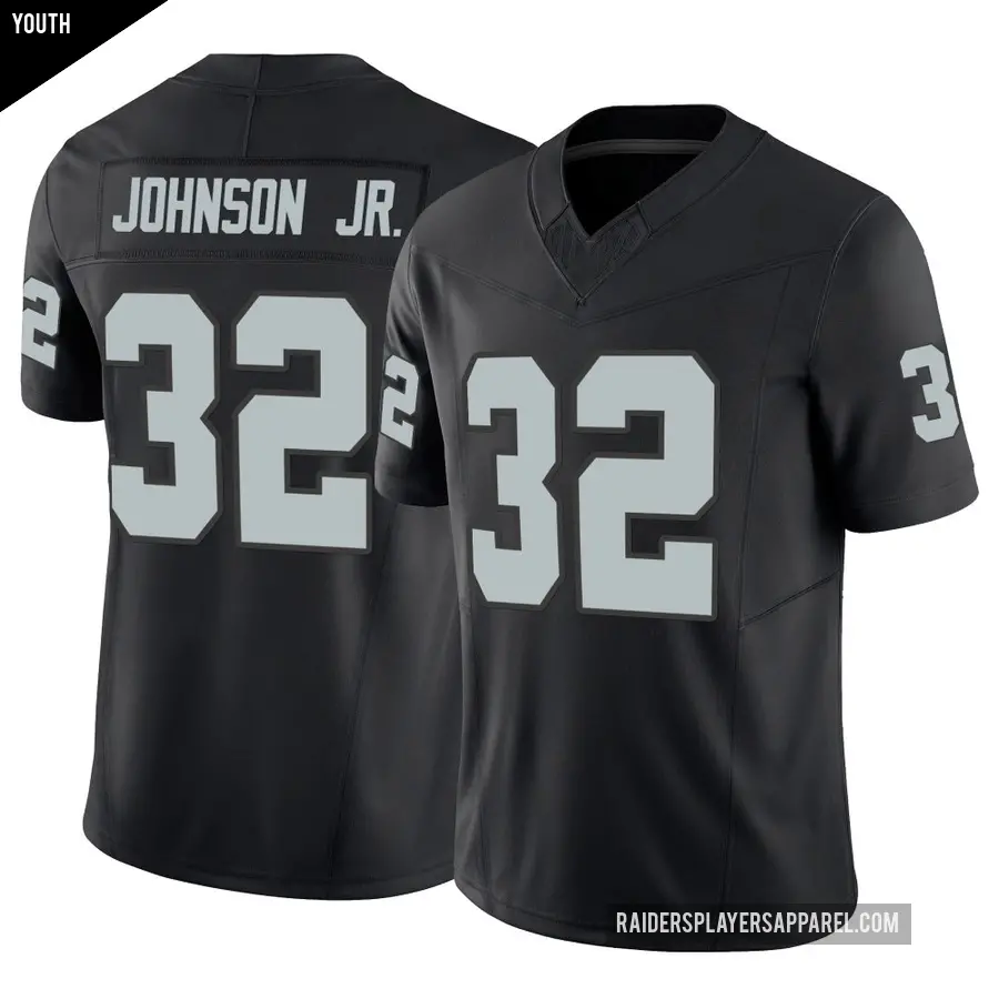 Youth Las Vegas Raiders ＃32 Lonnie Johnson Jr. Black Limited Vapor F.U.S.E. Jersey