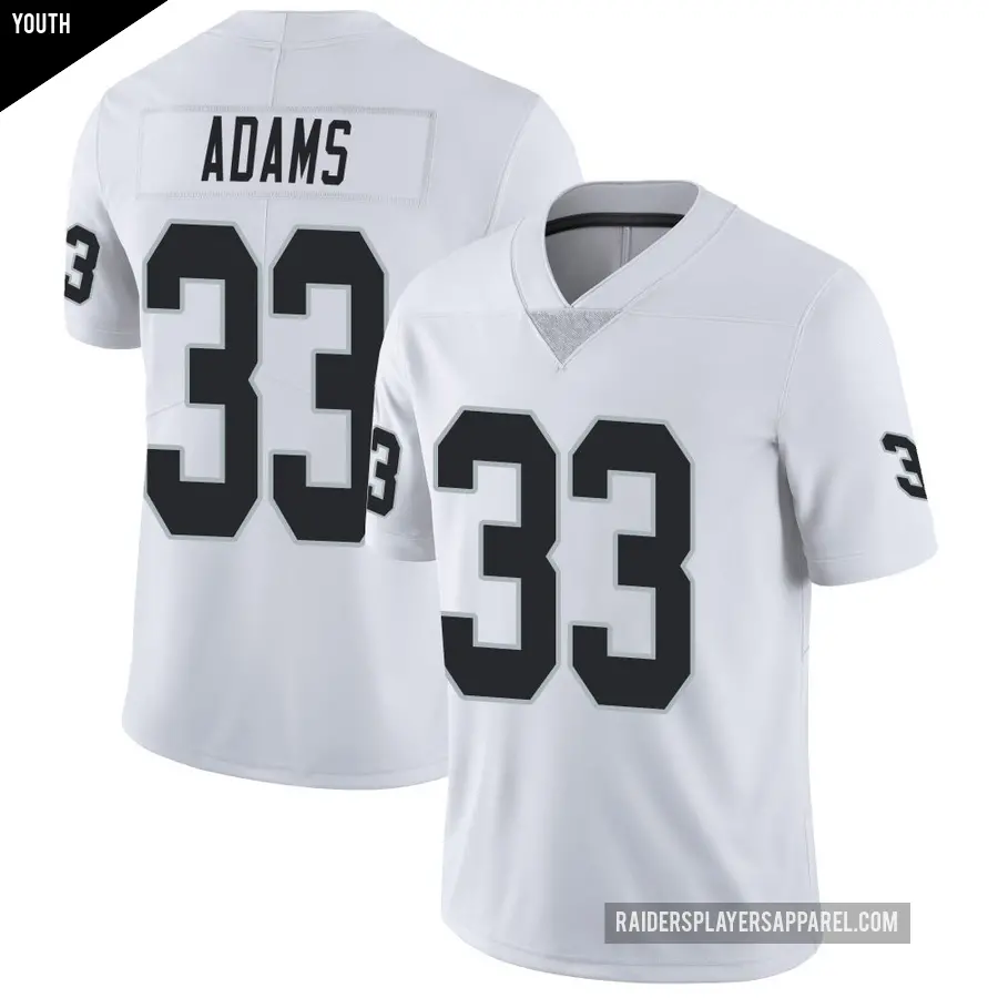 Youth Las Vegas Raiders ＃33 Jamal Adams White Limited Vapor Untouchable Jersey