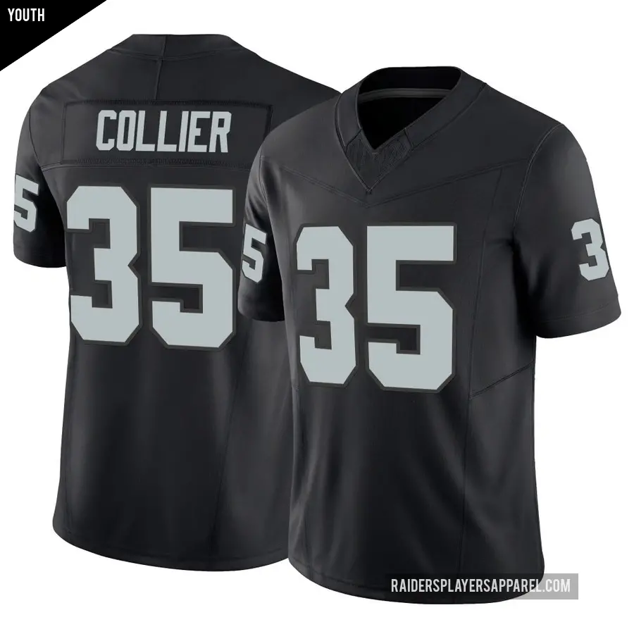 Youth Las Vegas Raiders ＃35 Chris Collier Black Limited Vapor F.U.S.E. Jersey