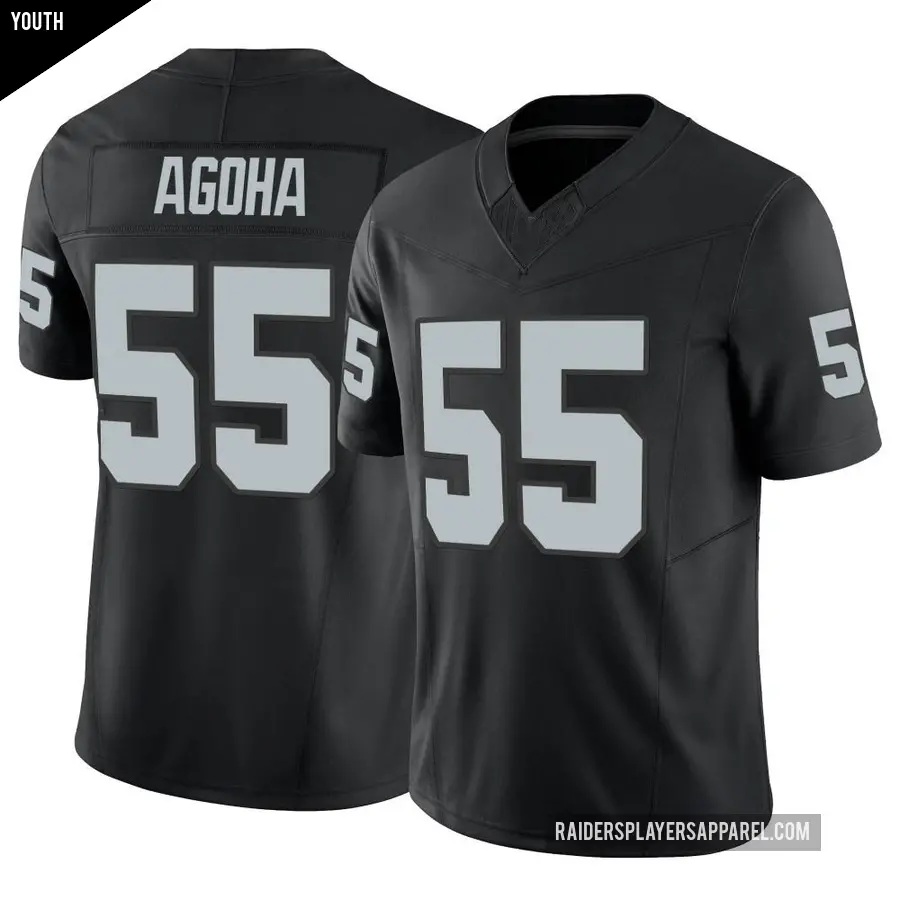 Youth Las Vegas Raiders ＃55 David Agoha Black Limited Vapor F.U.S.E. Jersey