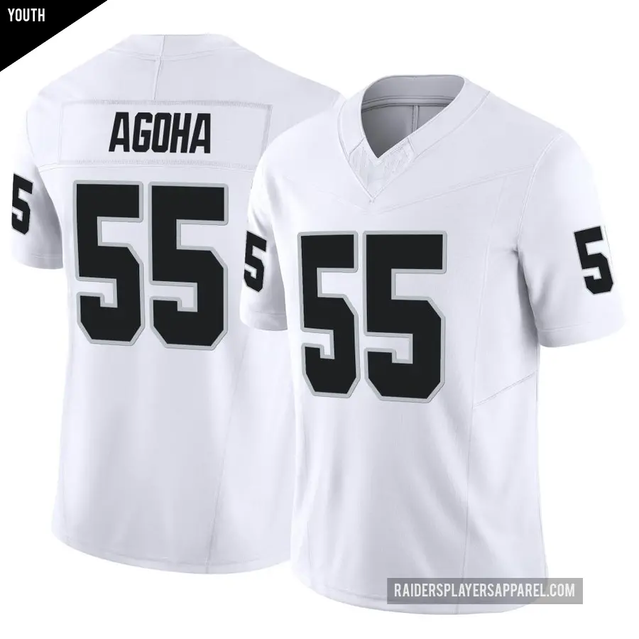 Youth Las Vegas Raiders ＃55 David Agoha White Limited Vapor F.U.S.E. Jersey