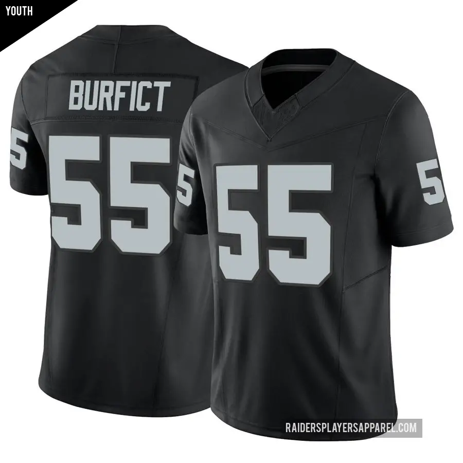Youth Las Vegas Raiders ＃55 Vontaze Burfict Black Limited Vapor F.U.S.E. Jersey