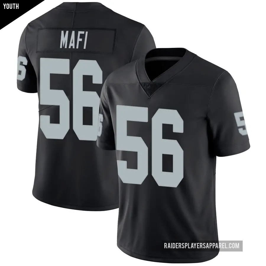Youth Las Vegas Raiders ＃56 Atonio Mafi Black Limited Team Color Vapor Untouchable Jersey