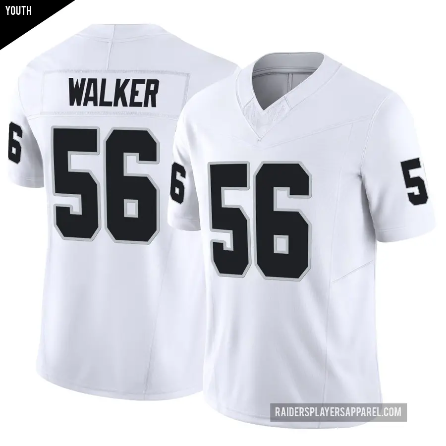 Youth Las Vegas Raiders ＃56 Jailin Walker White Limited Vapor F.U.S.E. Jersey
