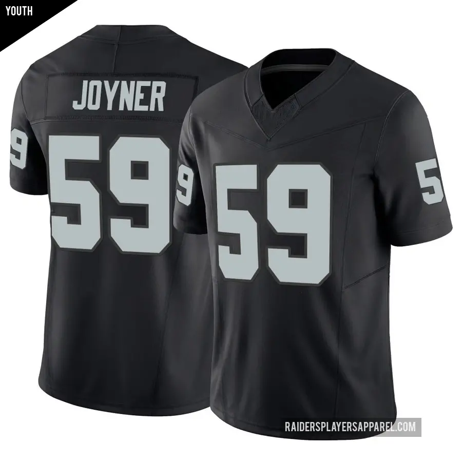 Youth Las Vegas Raiders ＃59 Jah Joyner Black Limited Vapor F.U.S.E. Jersey