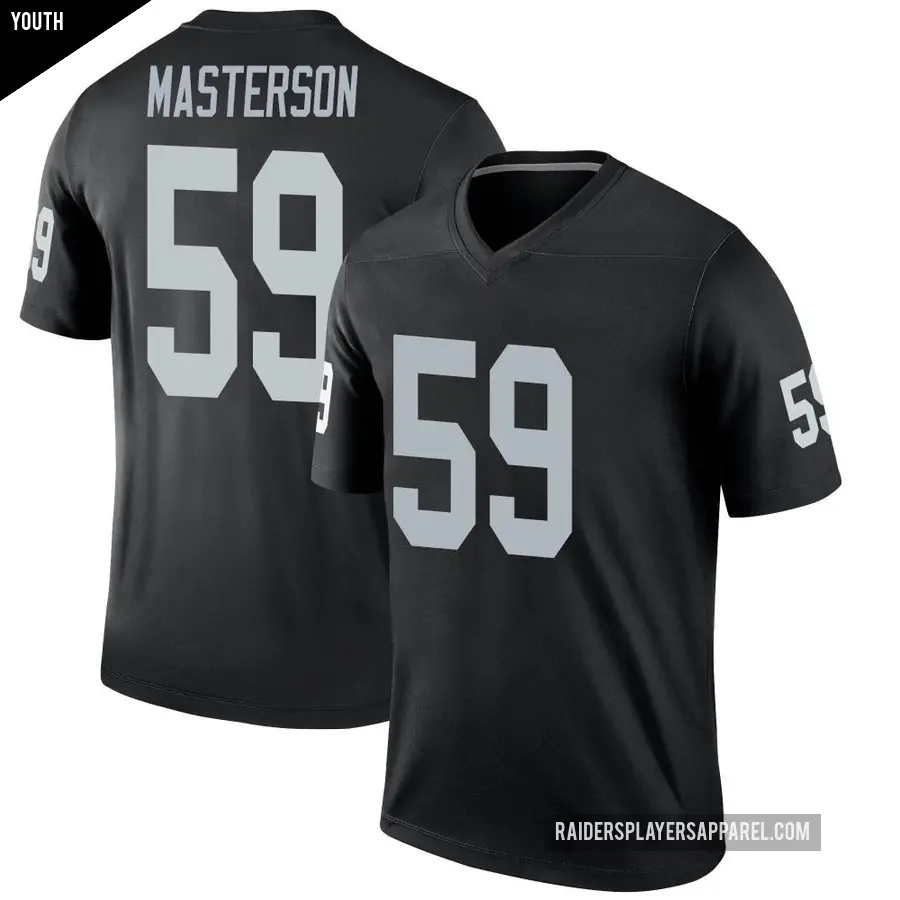 Youth Las Vegas Raiders ＃59 Luke Masterson Black Legend Jersey