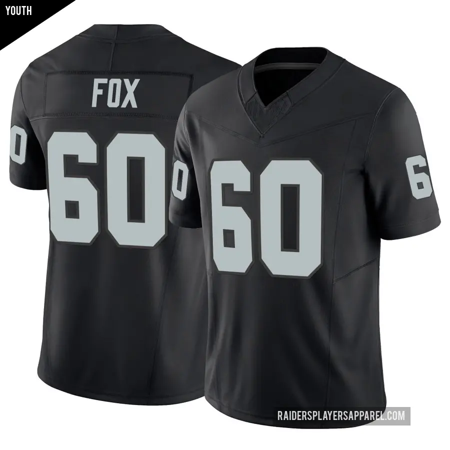 Youth Las Vegas Raiders ＃60 Tomari Fox Black Limited Vapor F.U.S.E. Jersey