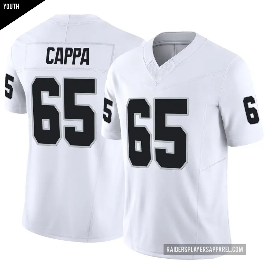 Youth Las Vegas Raiders ＃65 Alex Cappa White Limited Vapor F.U.S.E. Jersey