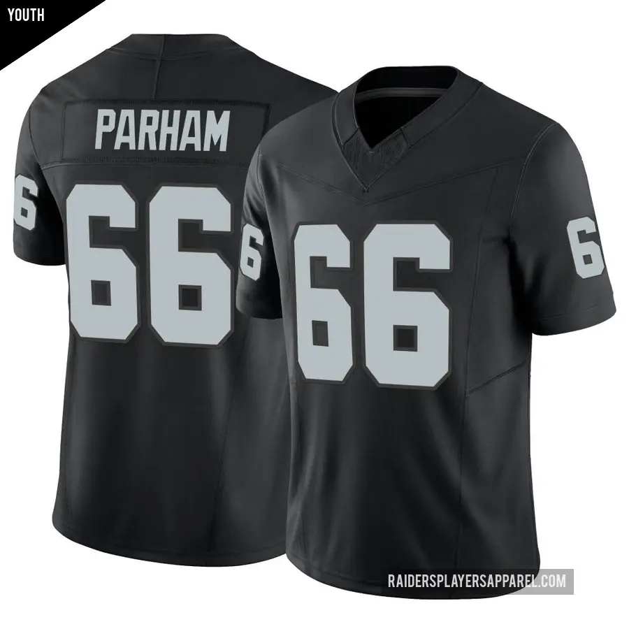 Youth Las Vegas Raiders ＃66 Dylan Parham Black Limited Vapor F.U.S.E. Jersey